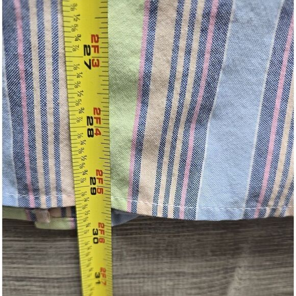 Willow Lane 18W Multi Color Cotton Blend Sleeveless Collar Button Shirt - Picture 6 of 6